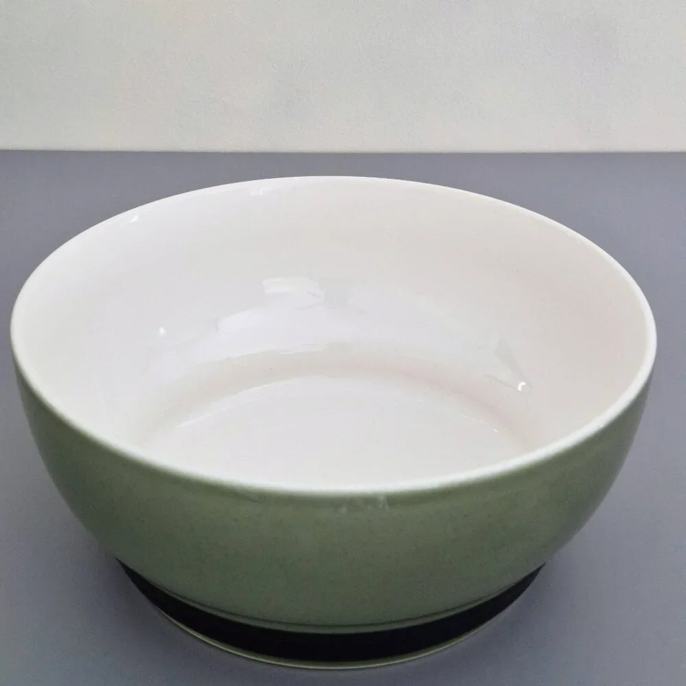 Pfaltzgraff Sphere 2 Qt Casserole Bowl, Modern Charcoal Gray & Green, USA Made